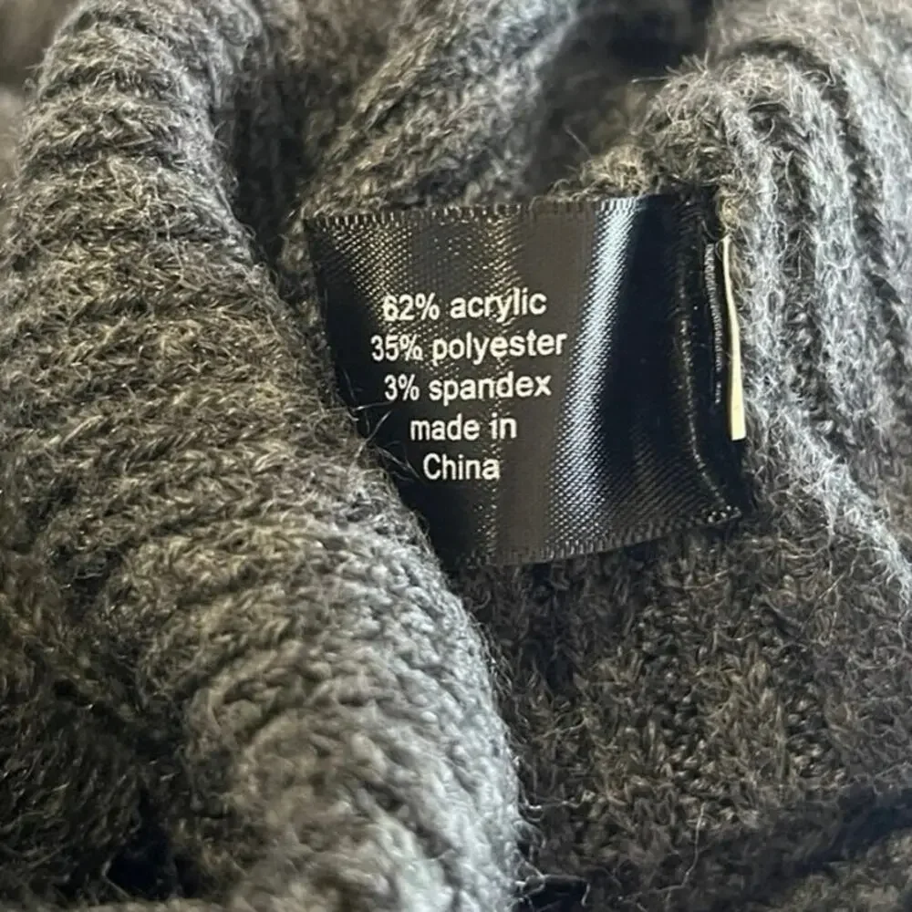 NWT Lane Bryant Off The Shoulder Sweater Heather Grey Ribbed Knit 18/20 Boatneck - Picture 6 of 7